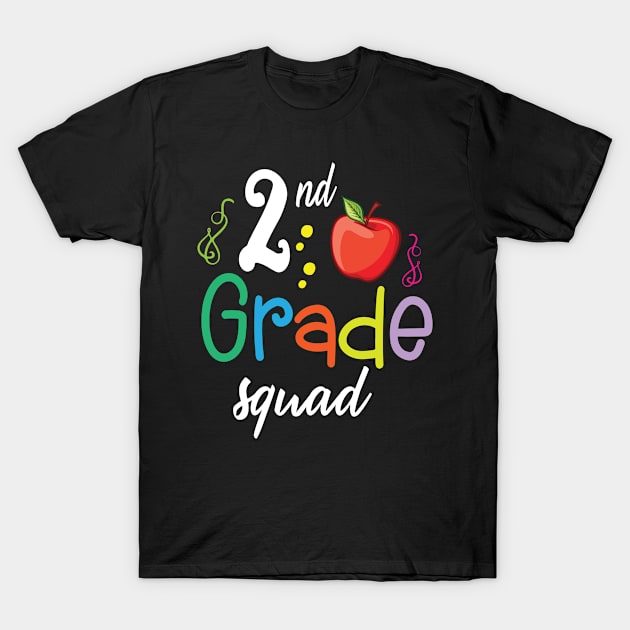 2nd Grade Squad Teacher Student Happy Back To School Day T-Shirt by Cowan79